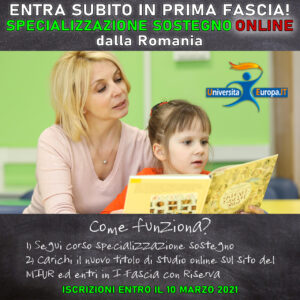 Specializzazione sostegno online Romania
